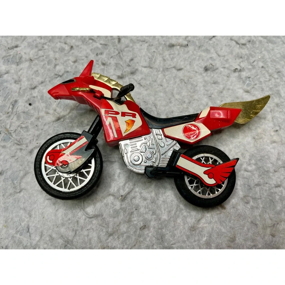 Vintage 1994 Bandai Power Rangers Red Ranger Shark Cycle‎ Motorcycle Toy 6 inch